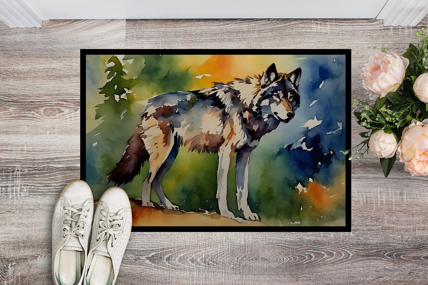 Wolves Wolf Doormat