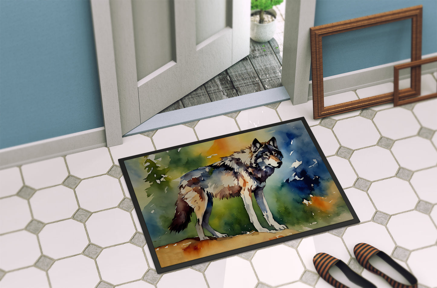 Wolves Wolf Doormat
