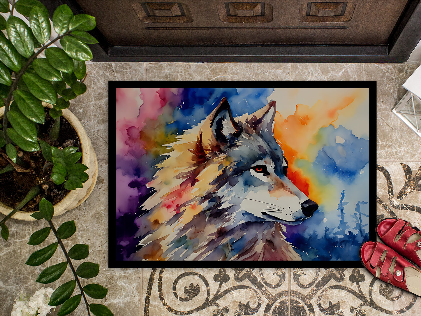 Wolves Wolf Doormat