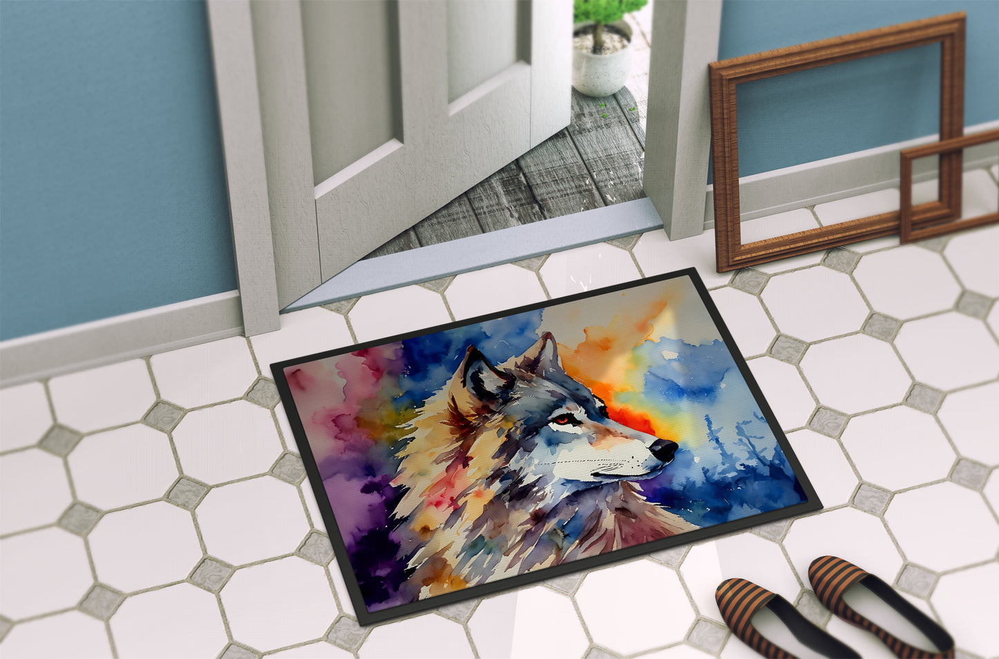 Wolves Wolf Doormat
