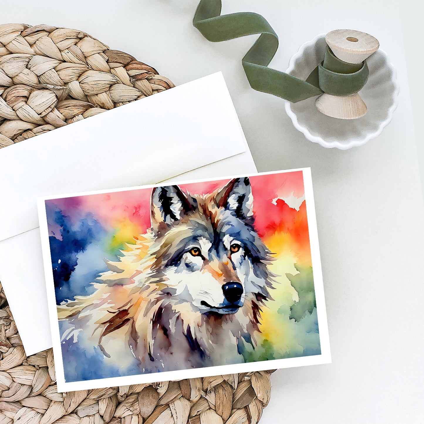 Wolves Wolf Greeting Cards Pack of 8