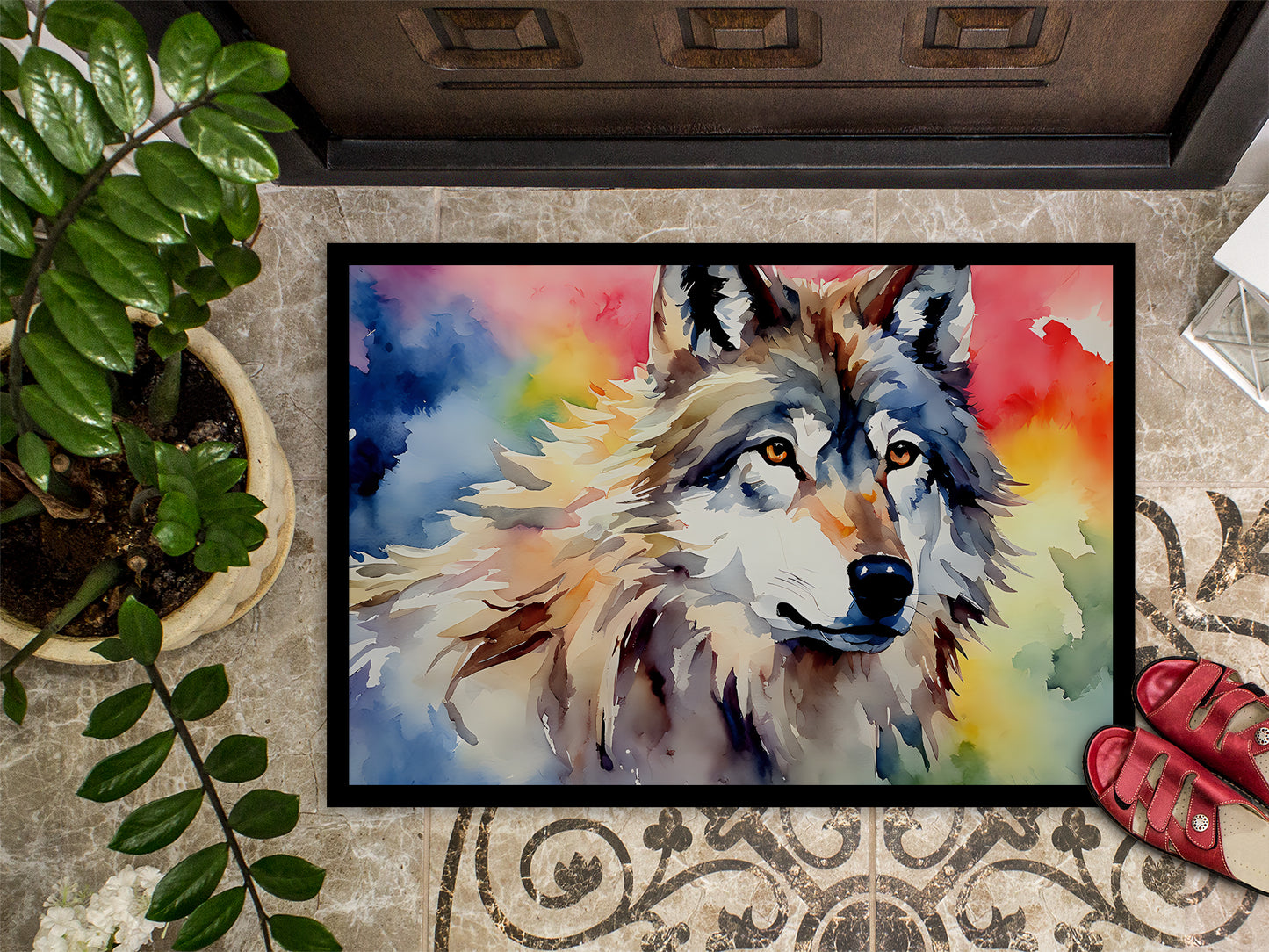 Wolves Wolf Doormat
