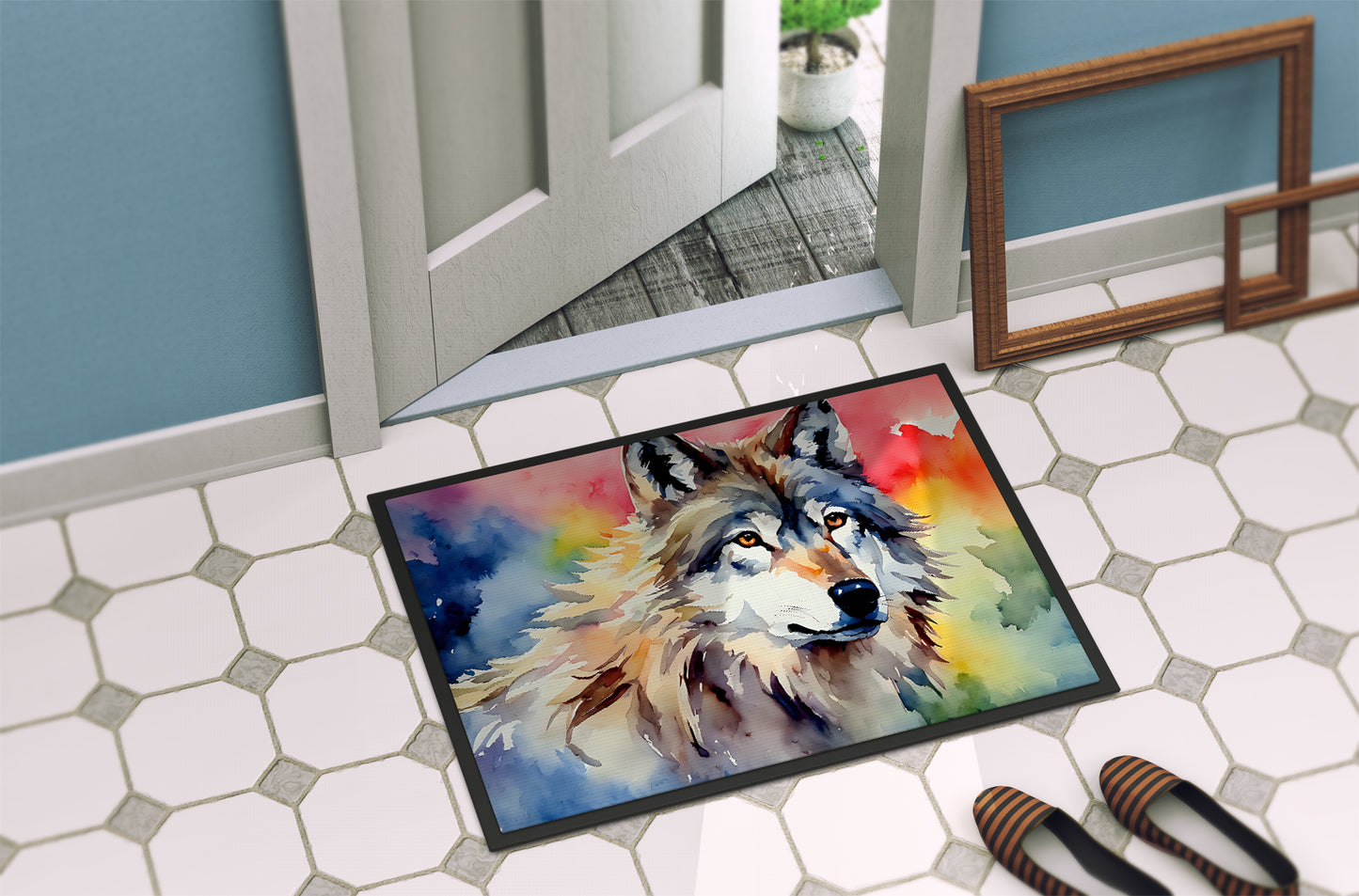 Wolves Wolf Doormat