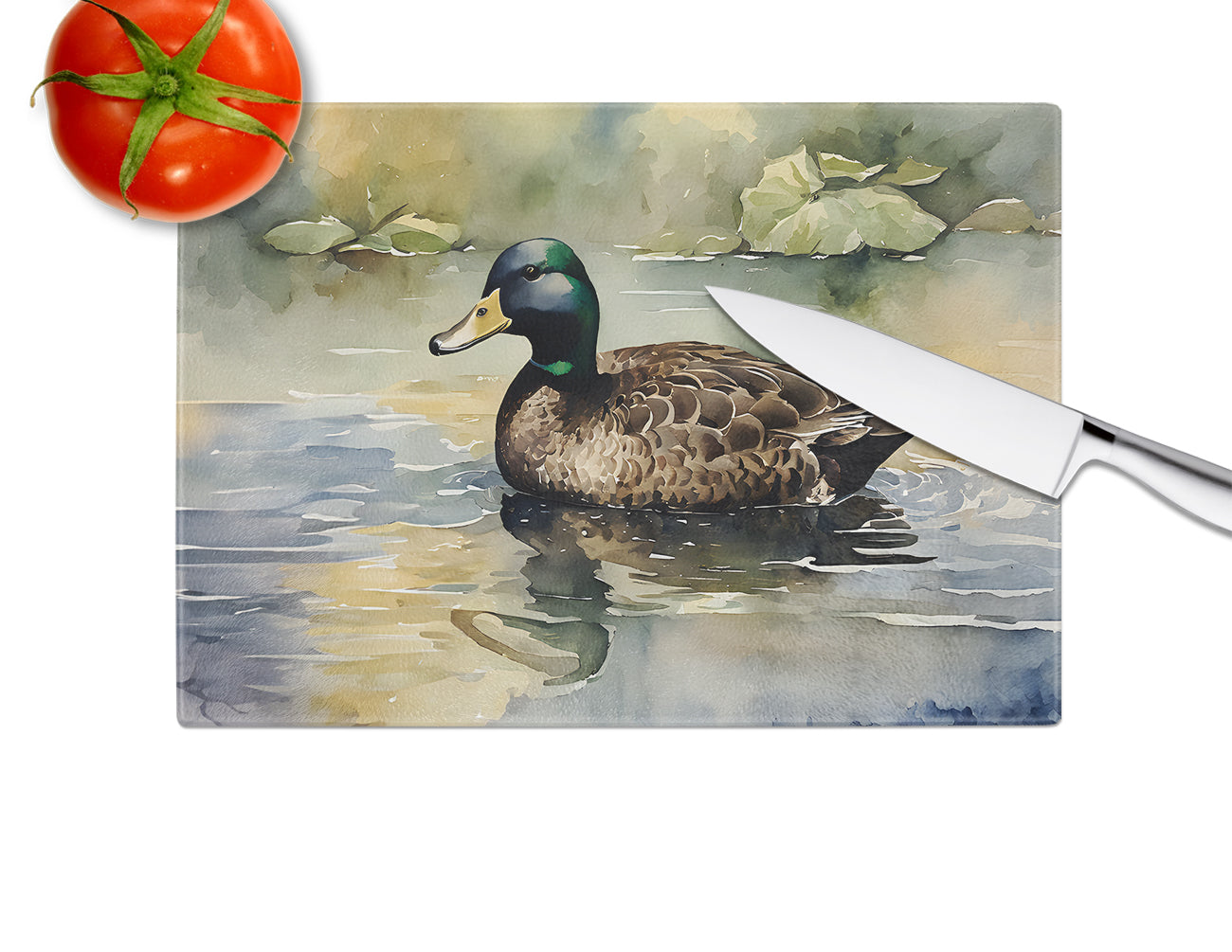 American Black Duck Glass Cutting Board