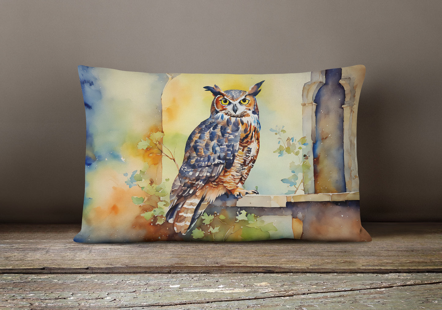 Great Horned Owl Throw Pillow