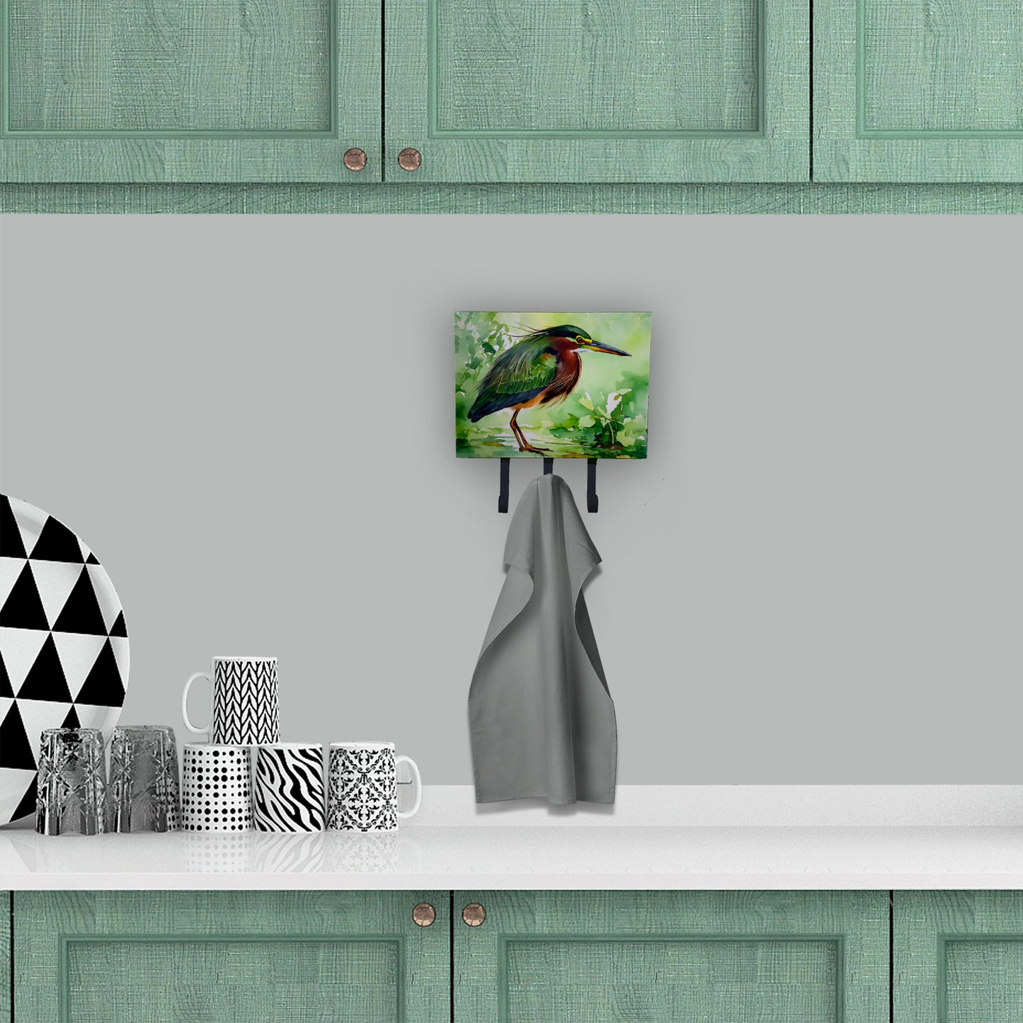 Green Heron Leash or Key Holder