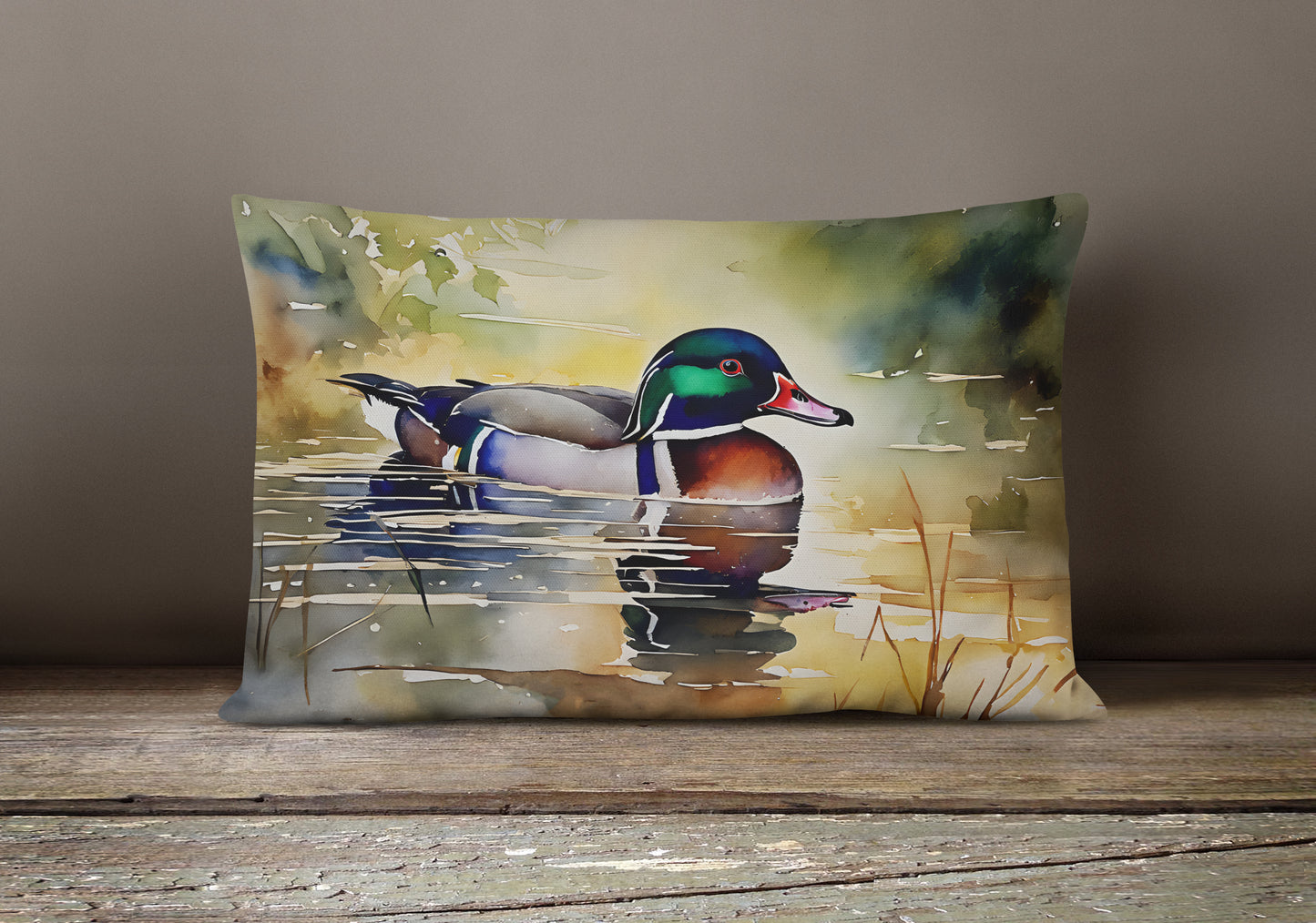 Wood Duck Throw Pillow