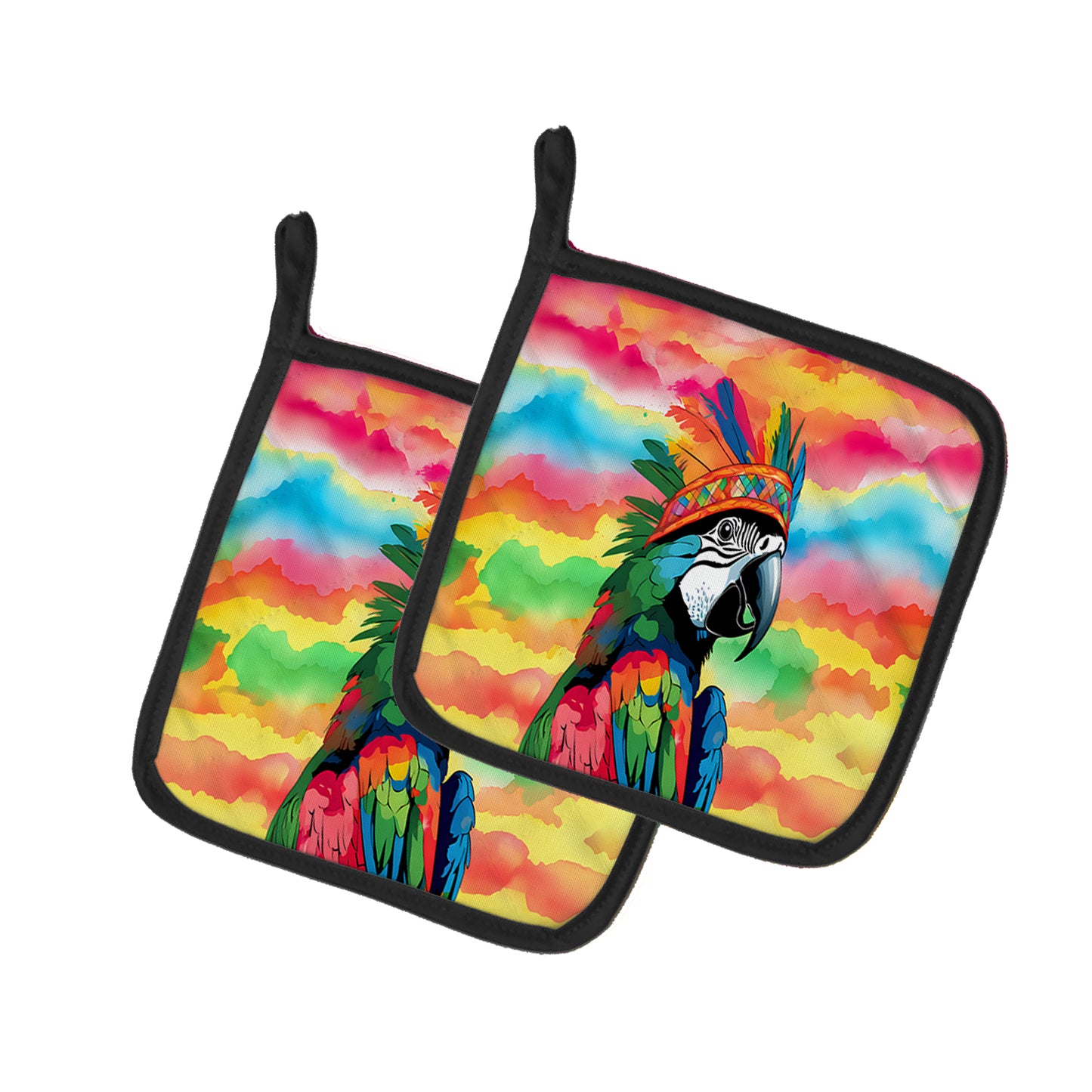 Buy this Hippie Animal Parrot Pair of Pot Holders