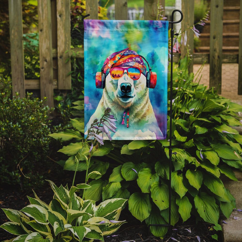 Hippie Animal Polar Bear Garden Flag