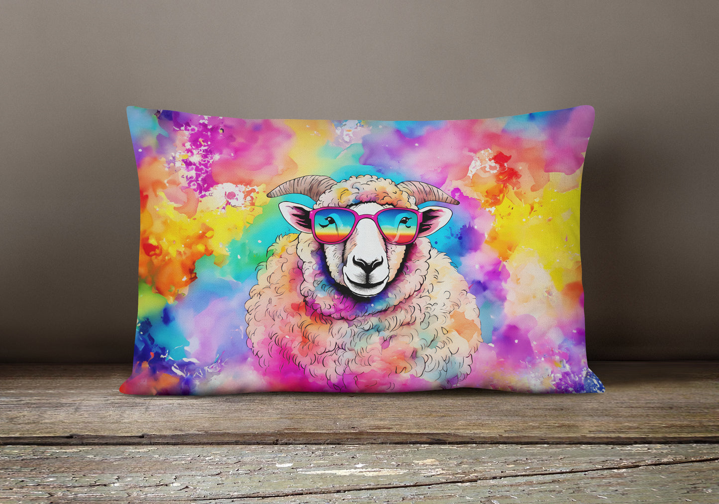 Hippie Animal Sheep Throw Pillow