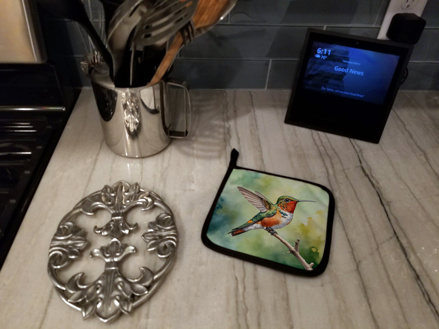 Allens Hummingbird Pair of Pot Holders
