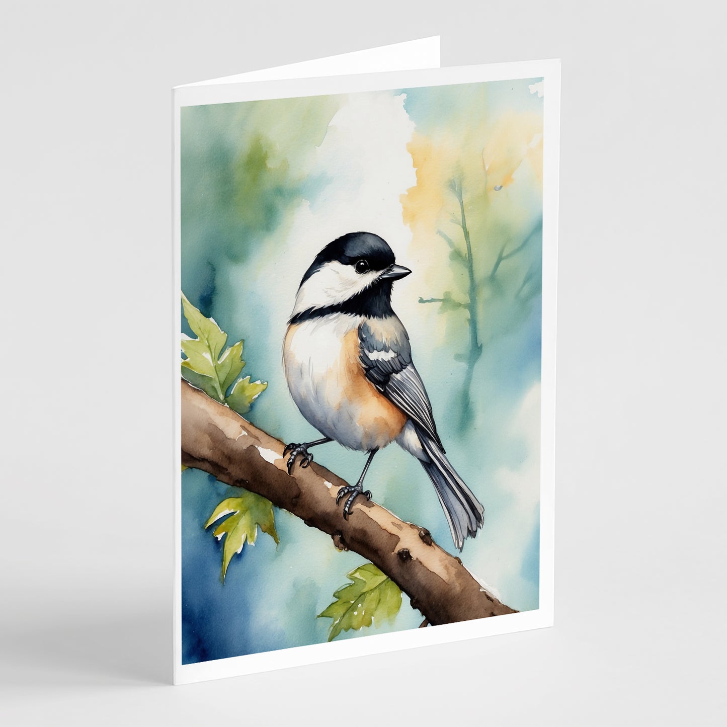 Buy this Massachusetts Blackcapped Chickadee Greeting Cards Pack of 8