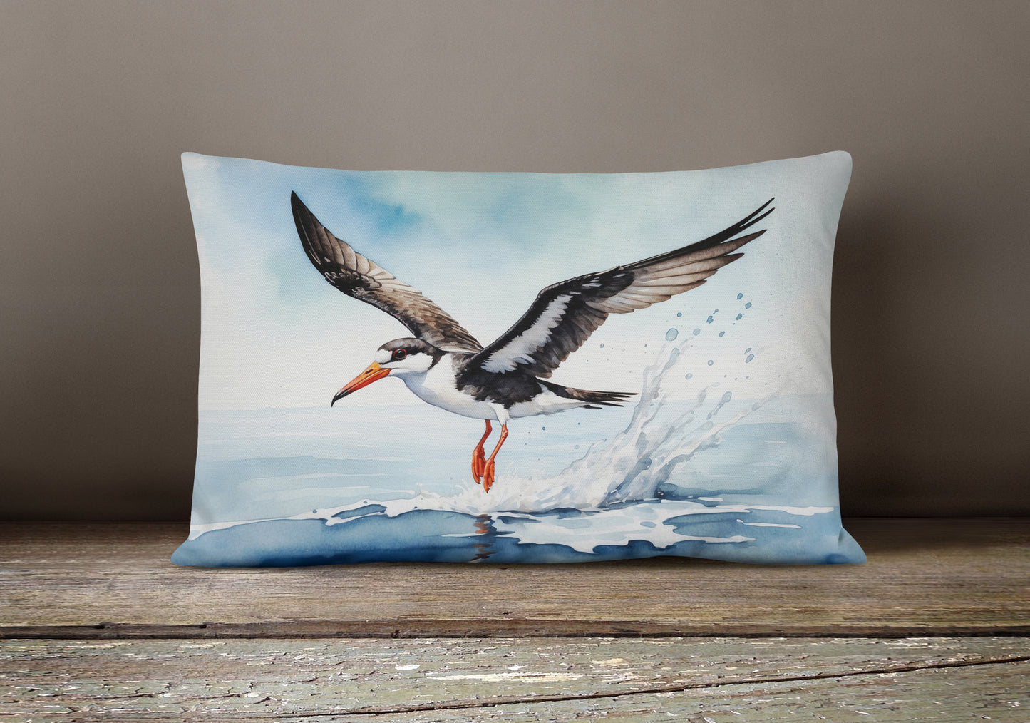Black Skimmer Throw Pillow
