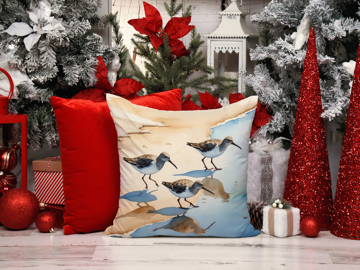 Sandpipers Throw Pillow