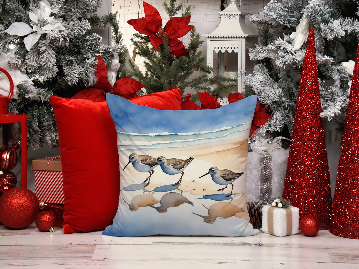 Sandpipers Throw Pillow