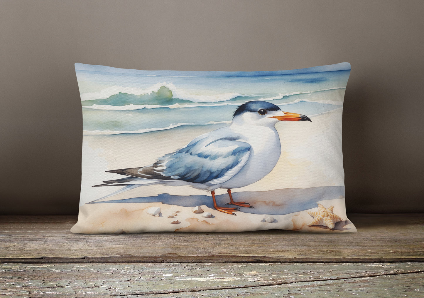 Tern Resting Throw Pillow