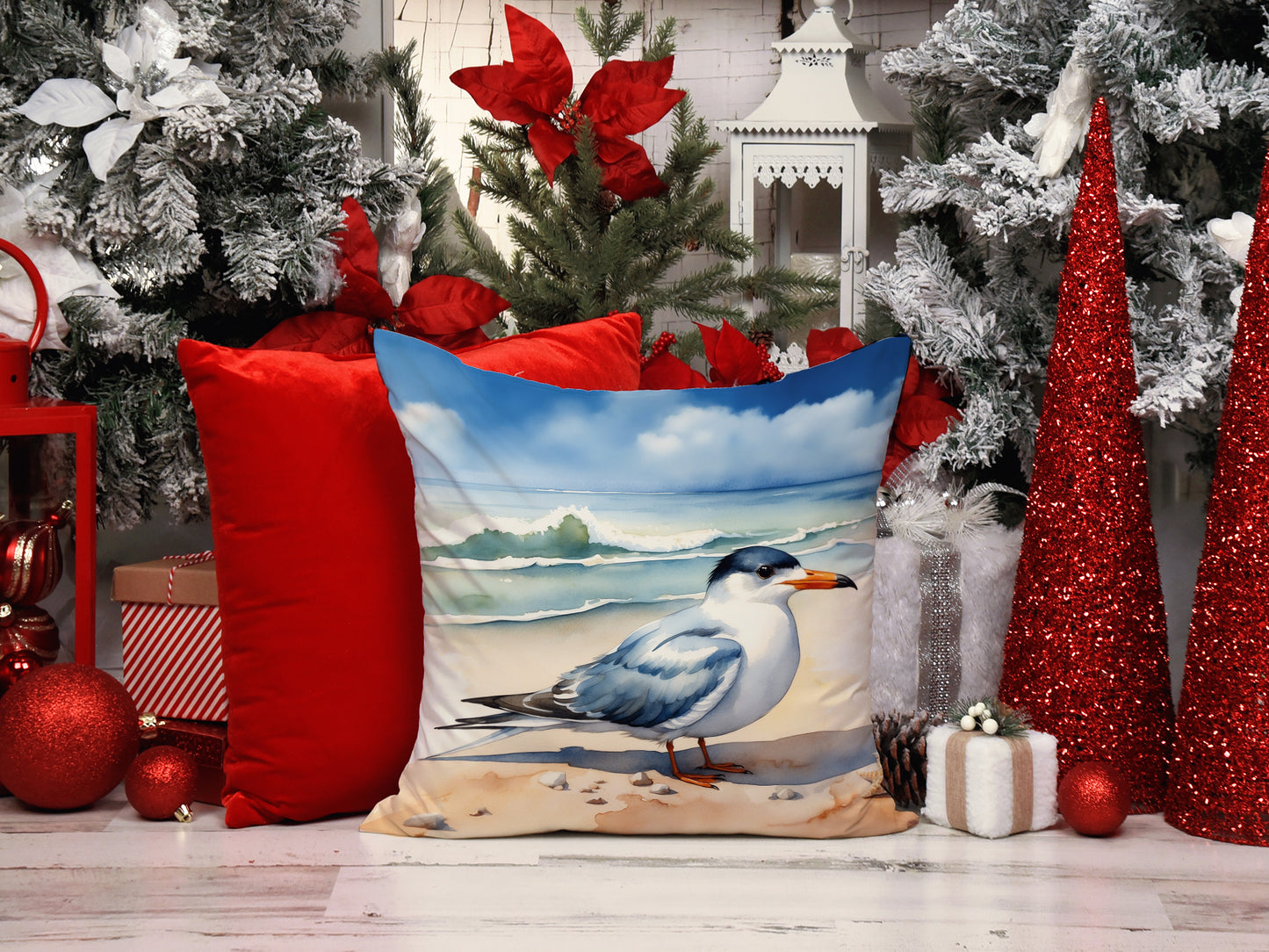 Tern Resting Throw Pillow