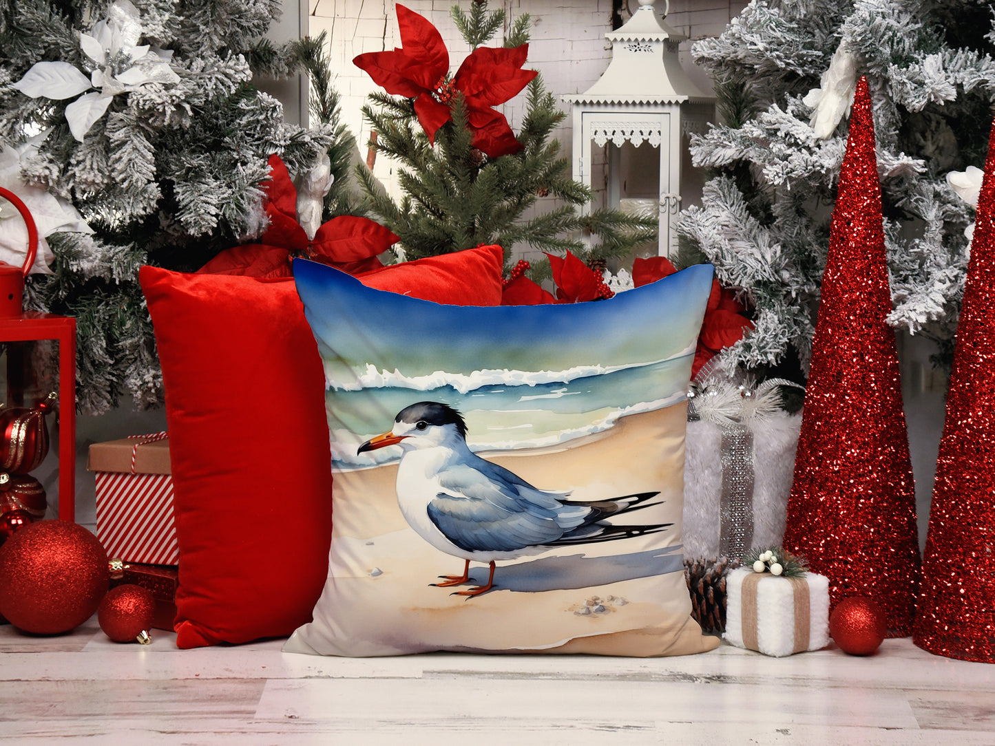 Tern Resting Throw Pillow