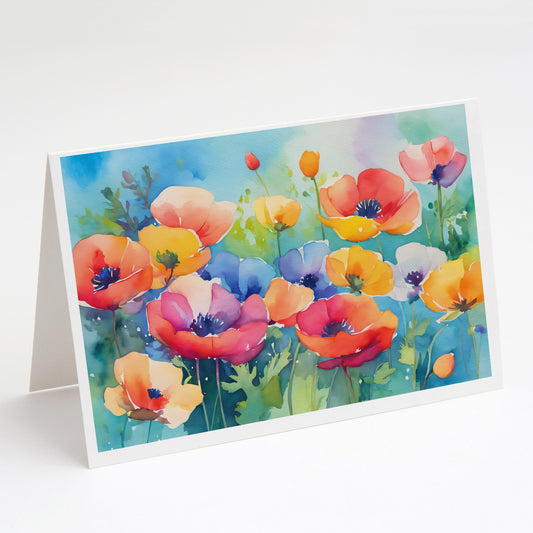 Buy this Anemones in Watercolor Greeting Cards Pack of 8