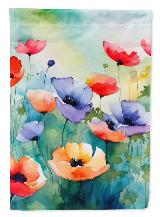 Buy this Anemones in Watercolor House Flag