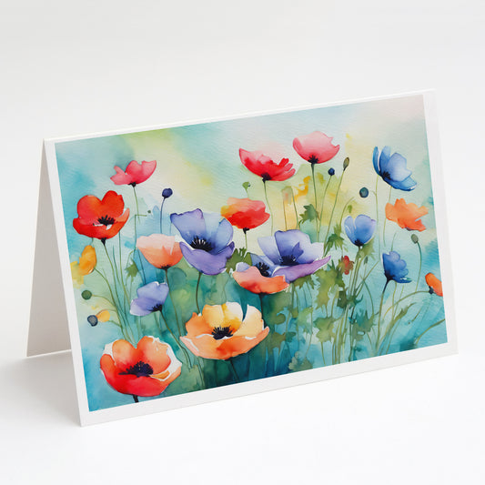 Buy this Anemones in Watercolor Greeting Cards Pack of 8