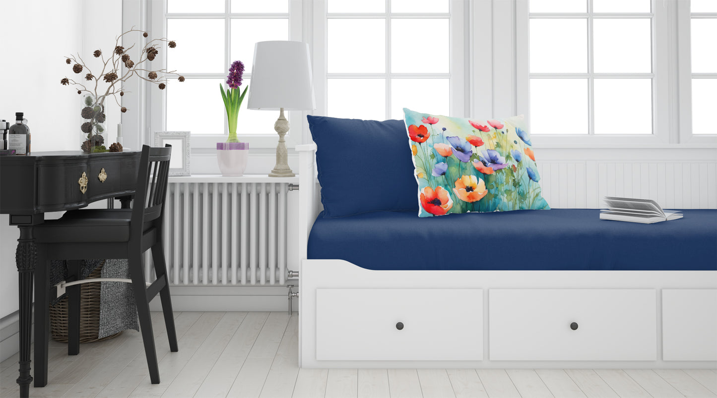 Anemones in Watercolor Standard Pillowcase