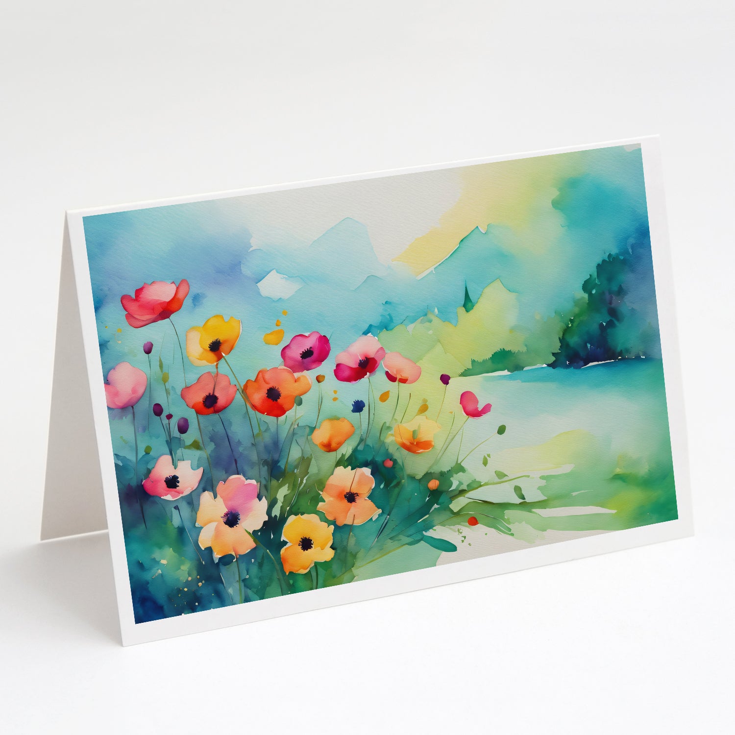 Buy this Anemones in Watercolor Greeting Cards Pack of 8