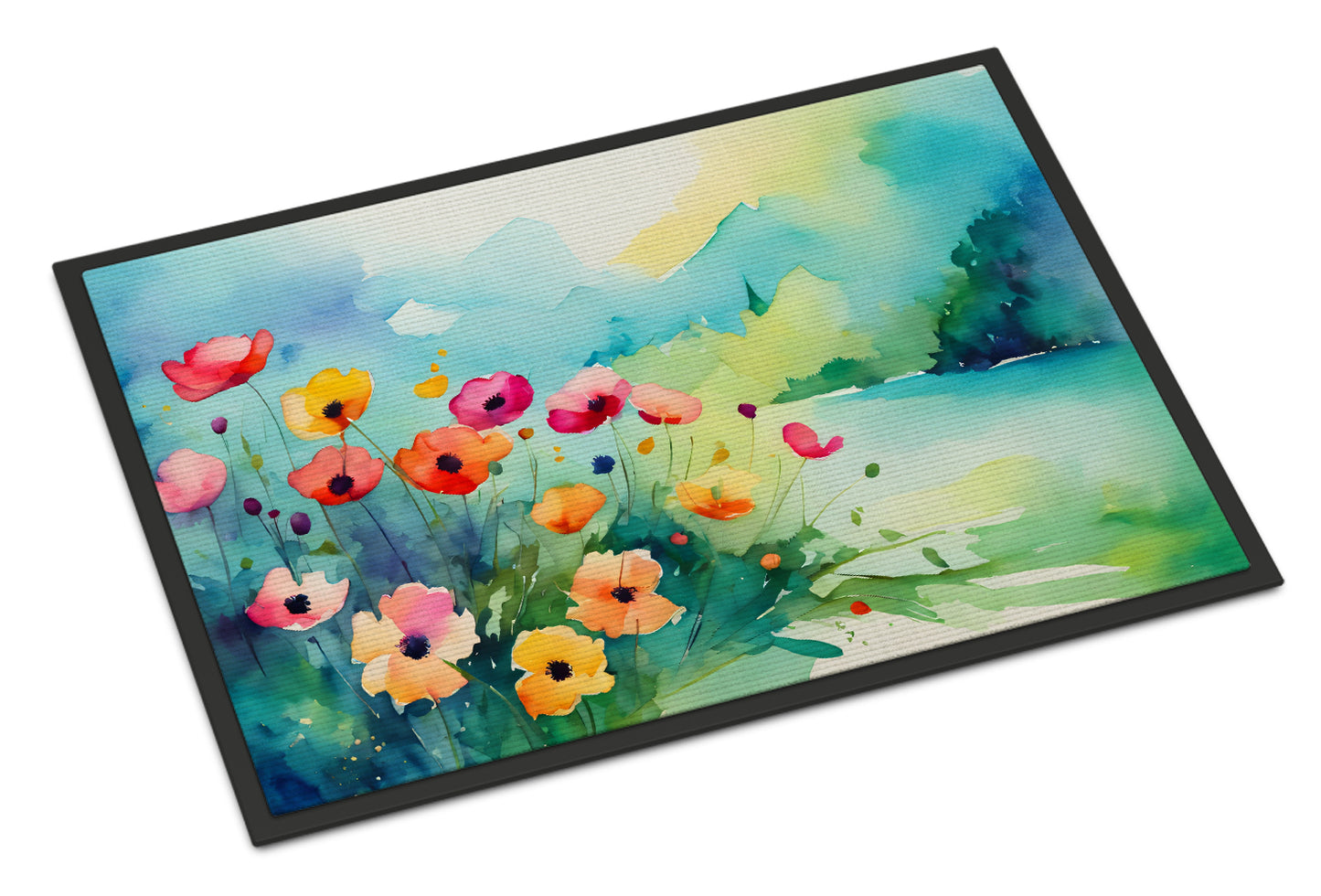 Buy this Anemones in Watercolor Doormat