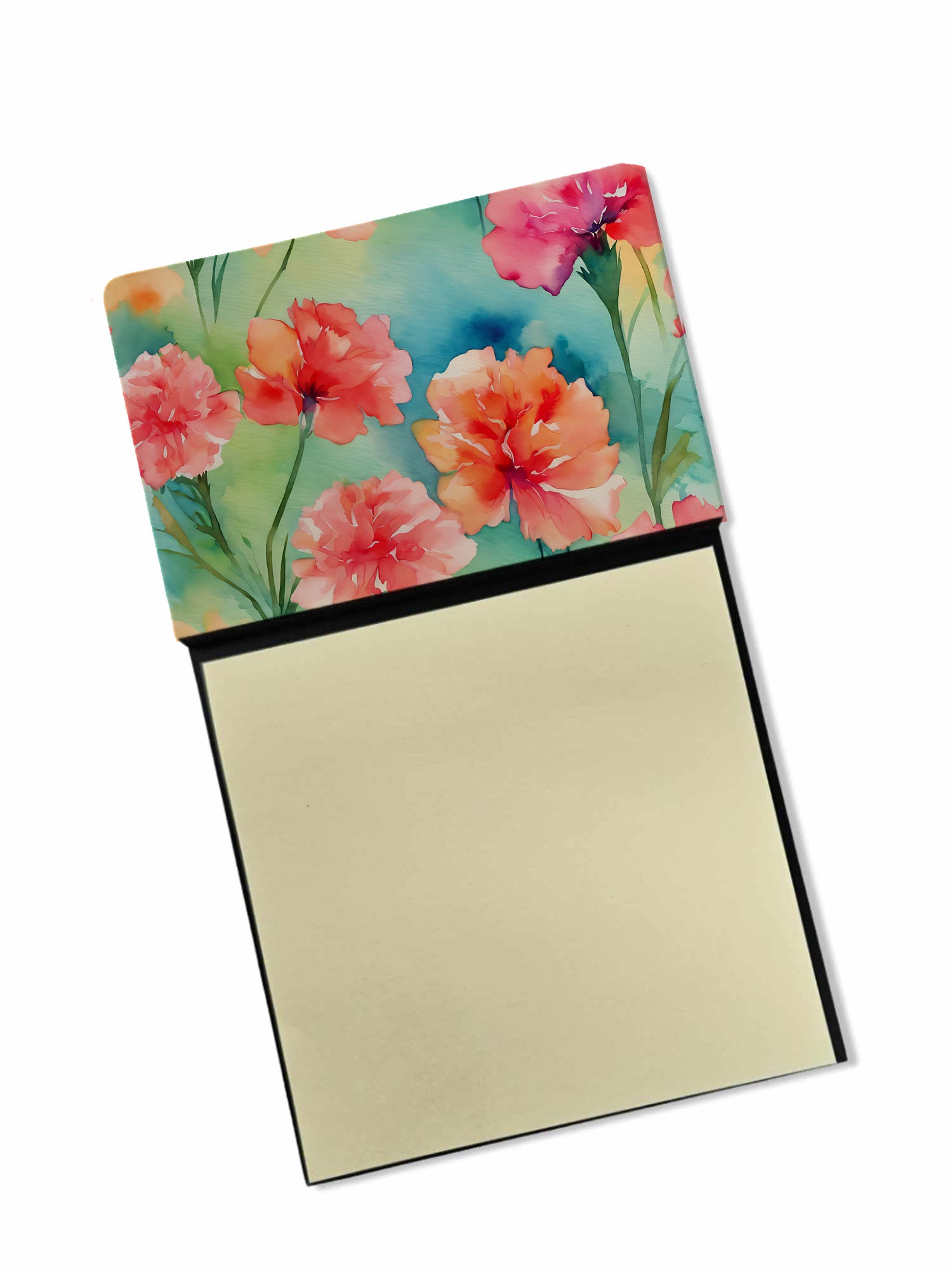 Buy this Carnations in Watercolor Sticky Note Holder