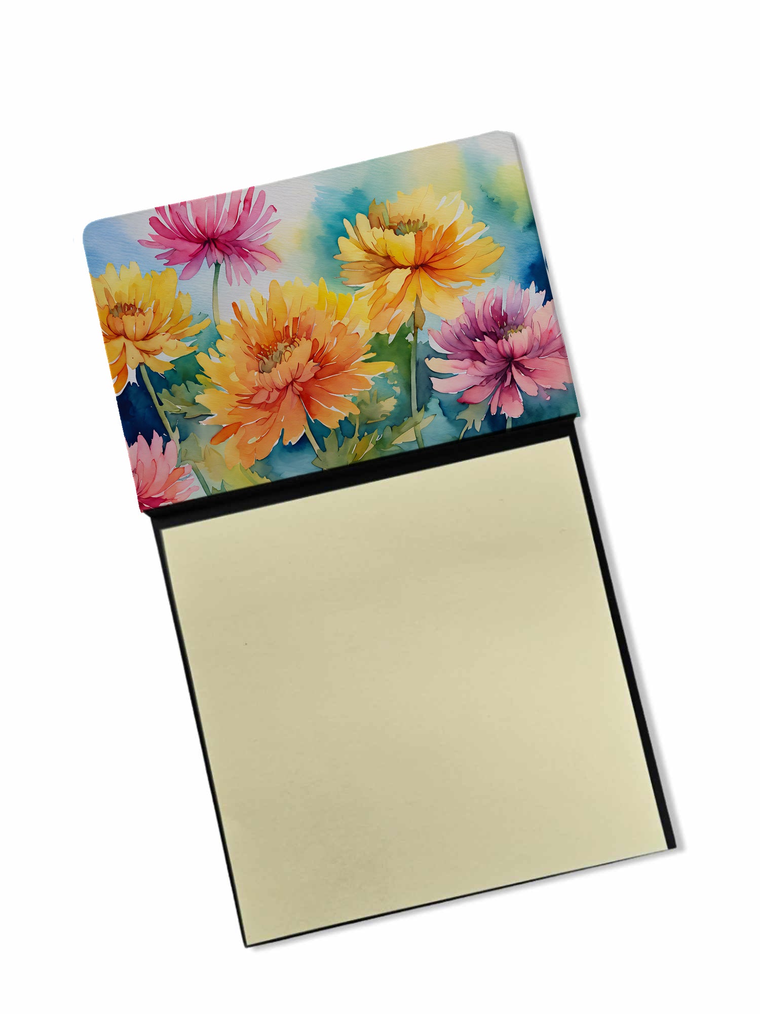 Buy this Chrysanthemums in Watercolor Sticky Note Holder