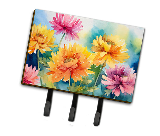 Buy this Chrysanthemums in Watercolor Leash or Key Holder