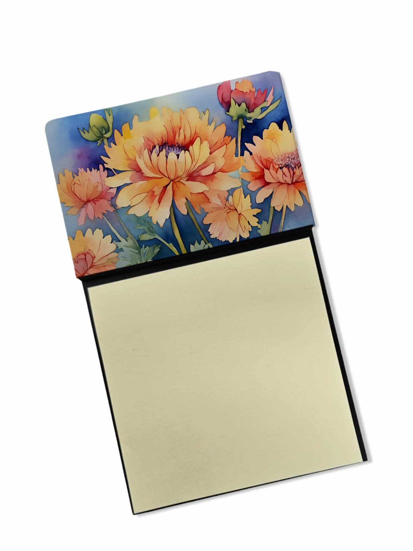 Buy this Chrysanthemums in Watercolor Sticky Note Holder