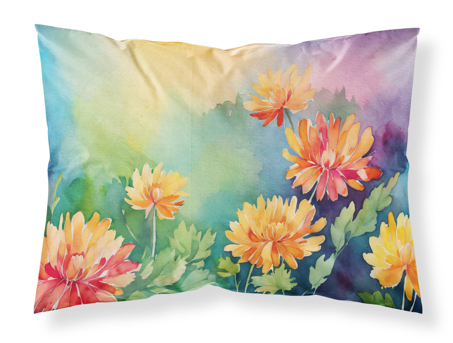 Buy this Chrysanthemums in Watercolor Standard Pillowcase