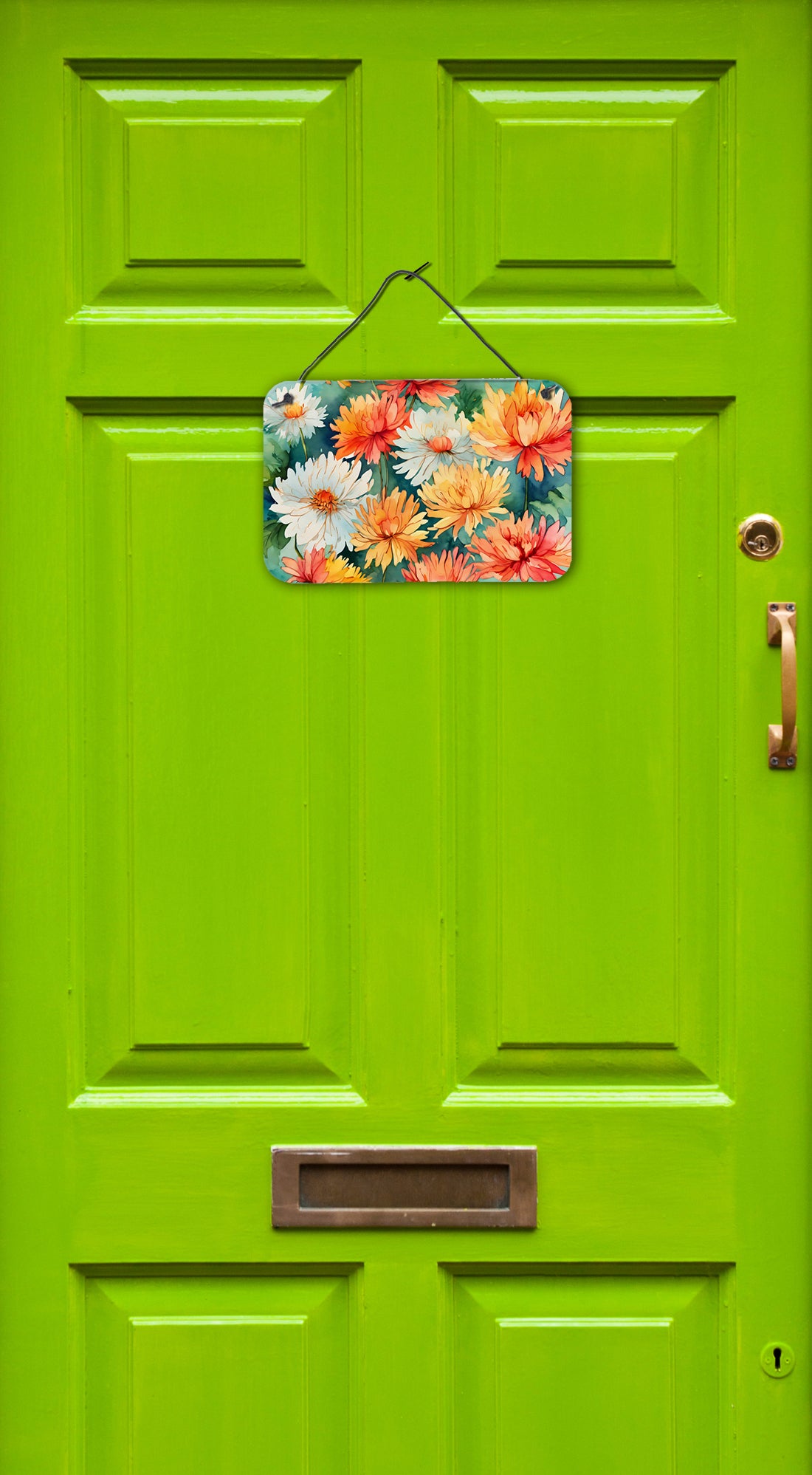 Chrysanthemums in Watercolor Wall or Door Hanging Prints