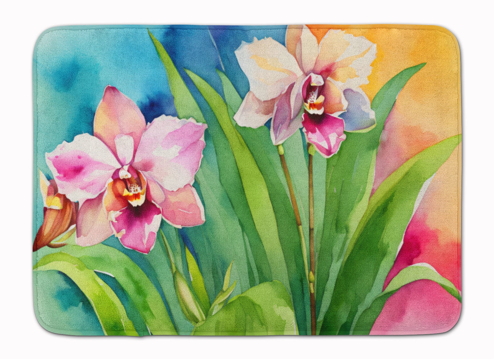 Buy this Orchids in Watercolor Memory Foam Kitchen Mat