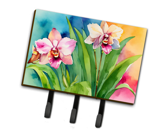 Buy this Orchids in Watercolor Leash or Key Holder