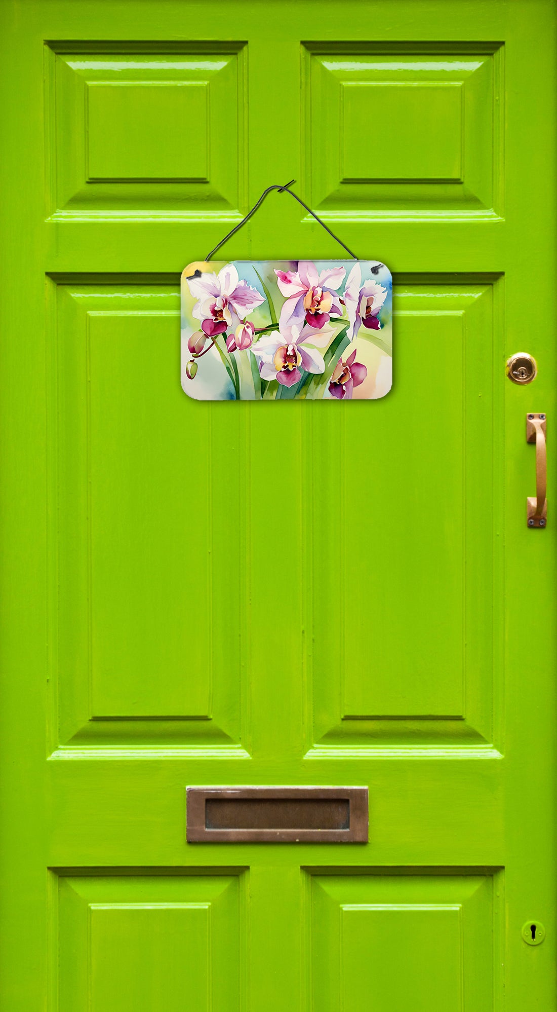 Orchids in Watercolor Wall or Door Hanging Prints