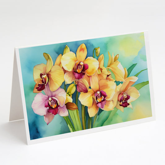 Buy this Orchids in Watercolor Greeting Cards Pack of 8