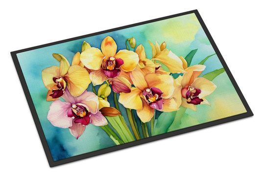 Buy this Orchids in Watercolor Doormat