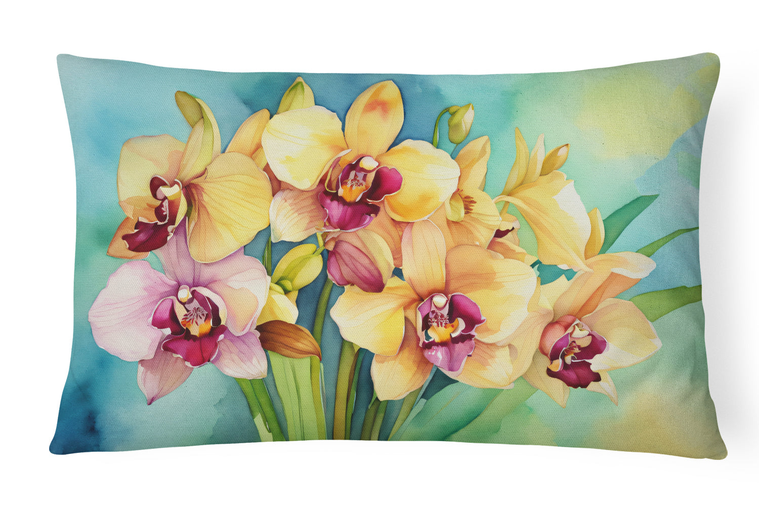 Buy this Orchids in Watercolor Throw Pillow