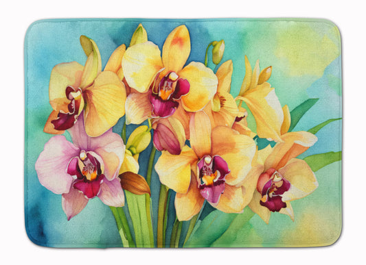 Buy this Orchids in Watercolor Memory Foam Kitchen Mat