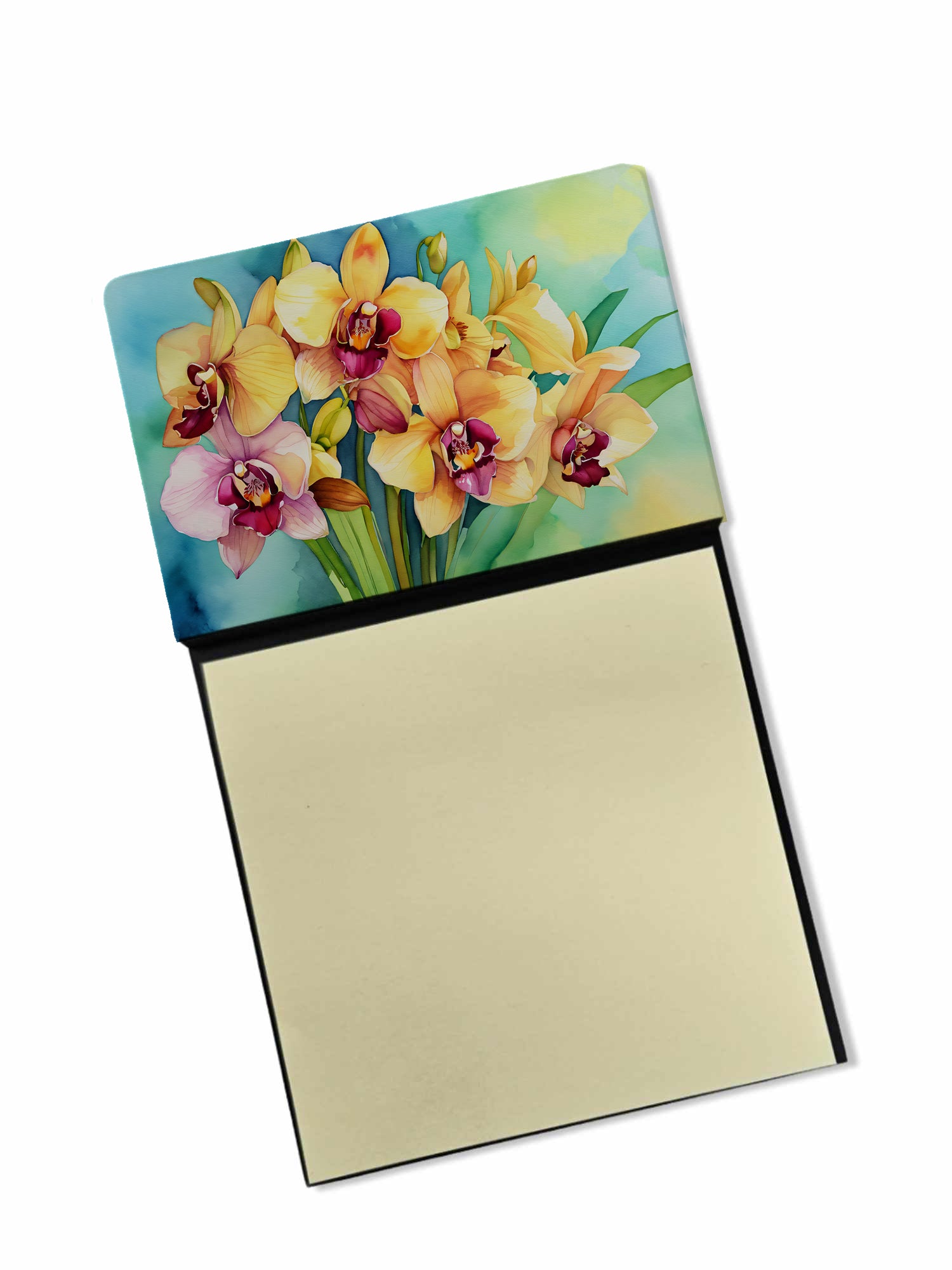 Buy this Orchids in Watercolor Sticky Note Holder