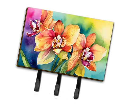 Buy this Orchids in Watercolor Leash or Key Holder