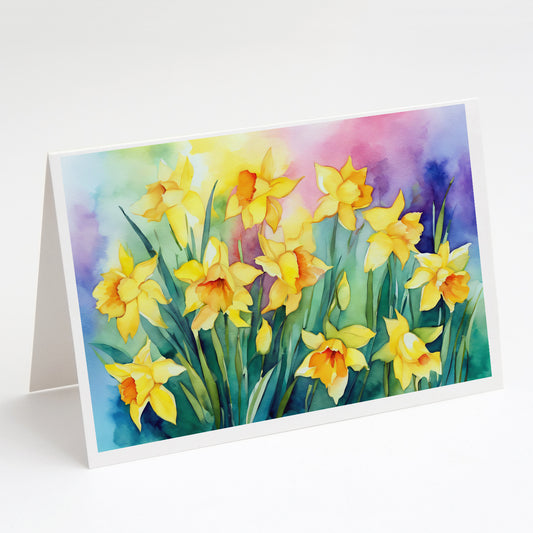 Buy this Daffodils in Watercolor Greeting Cards Pack of 8