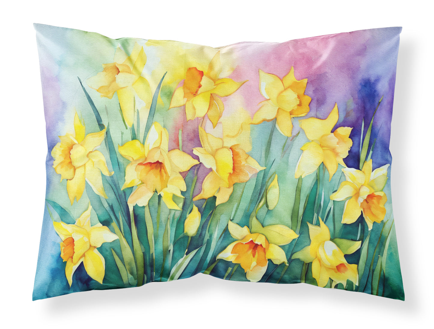 Buy this Daffodils in Watercolor Standard Pillowcase