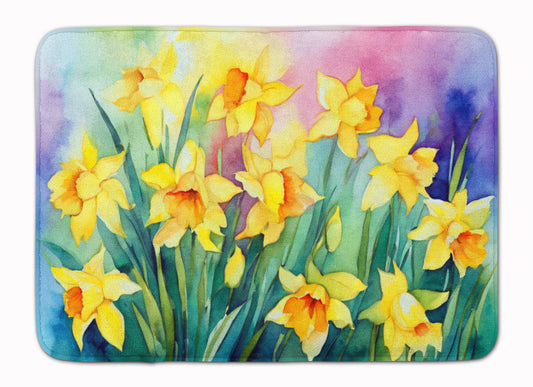 Buy this Daffodils in Watercolor Memory Foam Kitchen Mat