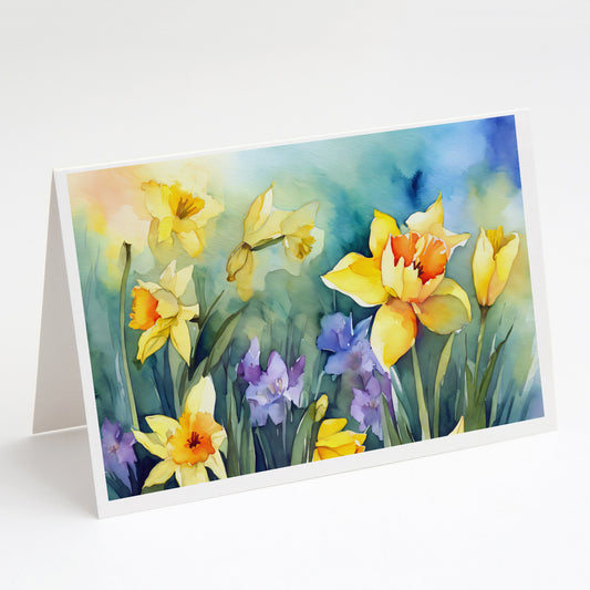 Buy this Daffodils in Watercolor Greeting Cards Pack of 8