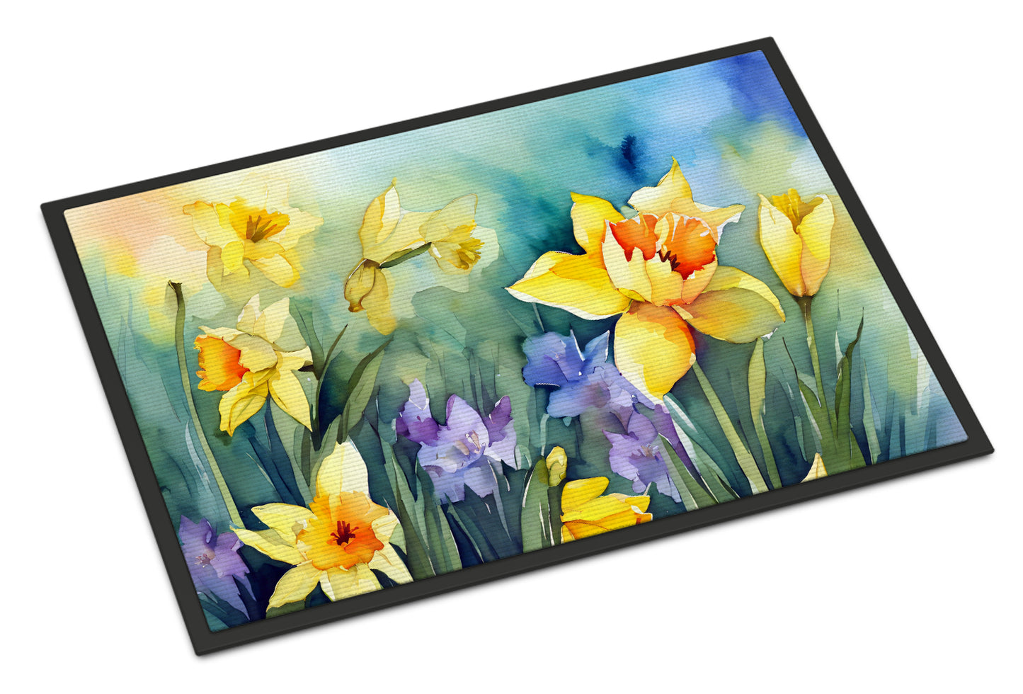 Buy this Daffodils in Watercolor Doormat