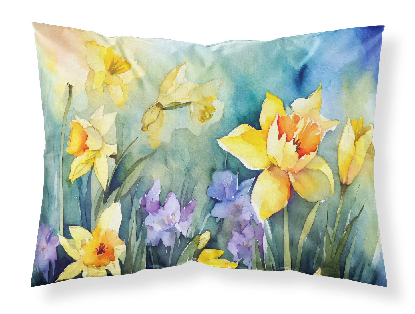 Buy this Daffodils in Watercolor Standard Pillowcase