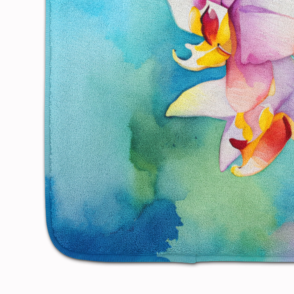 Orchids in Watercolor Memory Foam Kitchen Mat